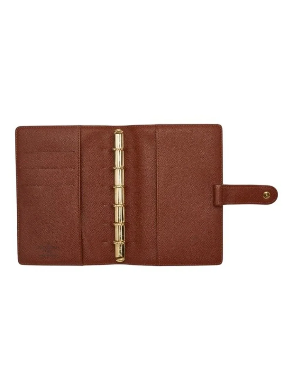 Louis Vuitton Monogram Agenda PM Notebook Cover Brown Leather